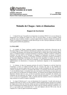 Maladie de Chagas : lutte et élimination