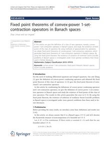 Fixed point theorems of convex-power 1-set-contraction operators in Banach spaces