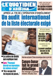 Le Quotidien d’Abidjan n°2878 - du mardi 07 juillet 2020