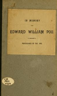 In memory of the late Edward William Pou : proceedings of the Bar of the county of Johnston
