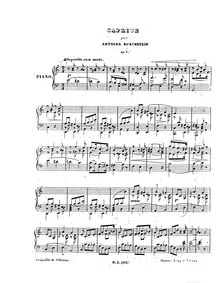 Partition complète, Impromptu-caprice, Op.7, A minor, Rubinstein, Anton