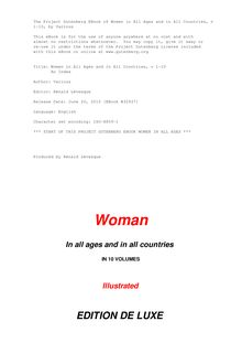 Women in All Ages and in All Countries, v 1-10 - An Index