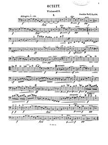 Partition violoncelle 1, Octett für 4 Violinen, 2 Bratschen, 2 Violoncelle