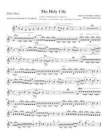 Partition Alto Saxophone (E♭), pour Holy City, Maybrick, Michael