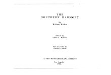 Partition complète, pour Southern Harmony, et Musical Companion par William Walker