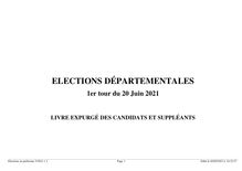 Livre des candidatures aux élections départementales de l Indre