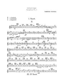 Partition petit tambour, basse tambour et cymbales, timbales, Symphony No.1, Op.55
