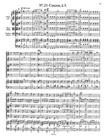 Partition complète, Canzon à 5, A minor, Schein, Johann Hermann