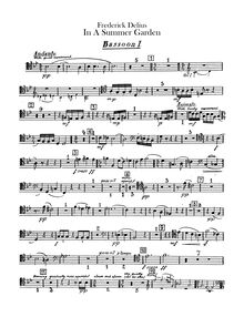 Partition basson 1, 2, 3, en a Summer Garden, Delius, Frederick