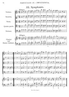 Partition Fasciculus I, Impatientia, Florilegium primum, 7 Suites for Strings
