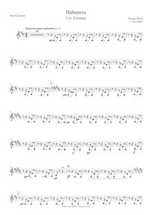 Partition Alto clarinette (en E♭); basse clarinette (en B♭), Carmen