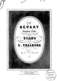 Partition complète, Le Départ, Op.55, Le départ:  romance en forme d´étude