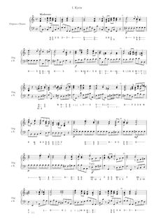 Partition orgue, Messe en C-Dur, Rieder, Ambros