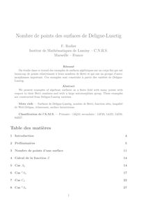 Nombre de points des surfaces de Deligne Lusztig