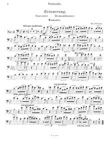 Partition de violoncelle par Mikhail Glinka