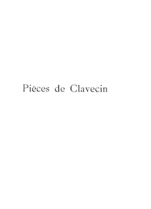 Partition Frontmatter (scan), Premier Livre de Pièces de Clavecin