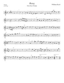 Partition ténor viole de gambe 2, octave aigu clef, chansons of Sundry Natures par William Byrd