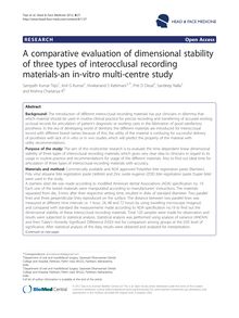 A comparative evaluation of dimensional stability of three types of interocclusal recording materials-an in-vitro multi-centre study