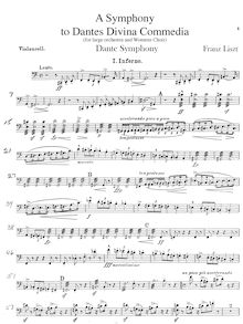 Partition violoncelles, Dante Symphony, Eine Symphonie zu Dante’s Divina Commedia / A Symphony to Dante’s Divine Comedy
