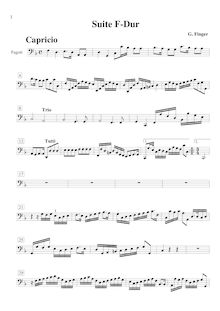 Partition basson,  pour 3 hautbois et cordes en F major, F major