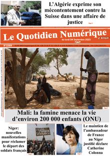 Le Quotidien Numérique d Afrique N 2269 - du 04/09/2023