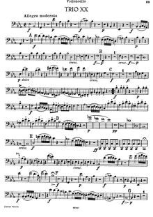 Partition de violoncelle, 3 Piano Trios, Hob.XV:9-10 (Op.27)
