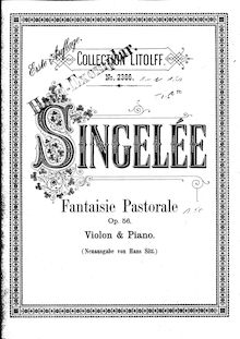 Partition complète et partition de violon, Fantaisie Pastorale, Op.56