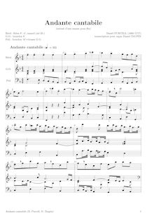 Partition complète, Andante cantabile, F major, Purcell, Daniel