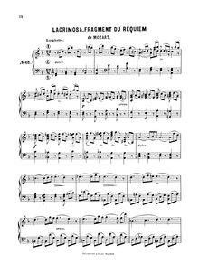 Partition complète, Requiem, D minor, Mozart, Wolfgang Amadeus