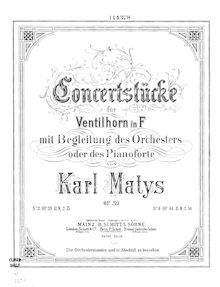 Partition de piano, Konzertstück No.4, Op.44, Matys, Karl