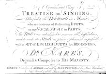 Partition Complete book, A Concise et Easy Treatise on Singing, avec a Set of anglais duos pour Beginners