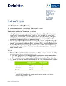 2008 Green Power Audit Report