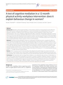 A test of cognitive mediation in a 12-month physical activity workplace intervention: does it explain behaviour change in women?