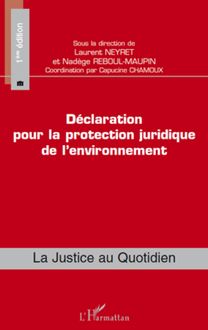 Déclaration pour la protection juridique de l environnement