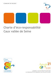 Charte d éco-responsabilité Caux vallée de Seine