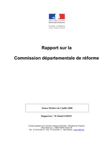 Rapport sur la Commission départementale de réforme