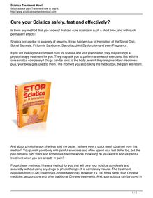 Sciatica Back Pain Treatment How to Stop It