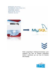 Etude de migration de base de données Oracle vers MySQL