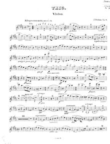 Partition violon, Piano Trio No.1 en B major, Klaviertrio Nr.1 H-dur