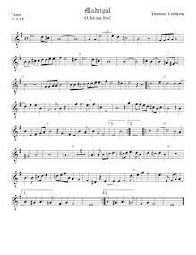 Partition ténor viole de gambe 2, octave aigu clef, O, let me live!