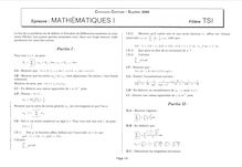Mathématiques 1 2000 Classe Prepa TSI Concours Centrale-Supélec