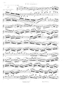 Partition violon 1, corde quintette No.9, Onslow, Georges