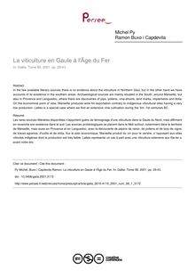 La viticulture en Gaule à l Âge du Fer - article ; n°1 ; vol.58, pg 29-43
