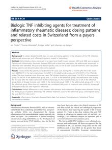 Biologic TNF inhibiting agents for treatment of inflammatory rheumatic diseases: dosing patterns and related costs in Switzerland from a payers perspective