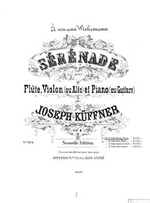 Partition Piano , partie, Serenade pour flûte, violon et Piano, Op.4