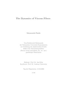 The dynamics of viscous fibers [Elektronische Ressource] / Satyananda Panda