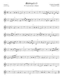 Partition viole de gambe aigue 2, Madrigali A Cinque Voci. Quatro Libro par Carlo Gesualdo