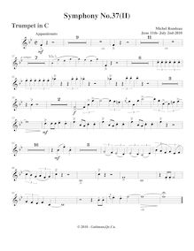 Partition trompette, Symphony No.37, D major, Rondeau, Michel