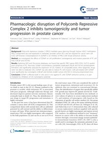 Pharmacologic disruption of Polycomb Repressive Complex 2 inhibits tumorigenicity and tumor progression in prostate cancer