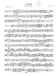 Partition viole de gambe, 3 corde trios, Streichtrios, Dahmen, Johan Arnold